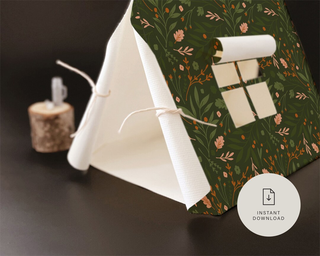 Doll House Accessories - DIY Printable Mini Tent Template, Tent for Fairies and Dolls | Fairy ...