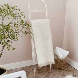 Miniature Blanket Ladder - Clear 1:12 Scale Modern Dollhouse Throw Ladder Furnishing and Decor - Mini Dollhouse Holiday Stocking Display