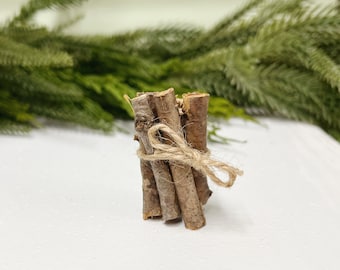 Miniature Firewood - 1:12 Scale Dollhouse Firewood, Mini Fireplace Decor