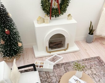 Grande maison de poupée avec cheminée et meubles à l'échelle 1:16, cadeau de Noël pour enfants, 1er anniversaire de nièce, aulne-bois, fée, créatures de la forêt - Canada