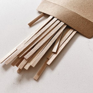 Dollhouse Miniature Wood Strips | 20 Pieces 5.5&quot; x .125&quot; Natural Smooth Wood Flooring 1:12 Scale | Miniature DIY Craft Supplies