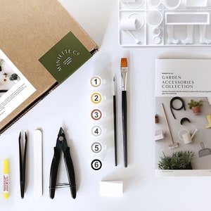 Dollhouse Garden Kit | DIY Dollhouse Kit for Adults | 1:12 Scale Miniature Accessories for Doll Greenhouse