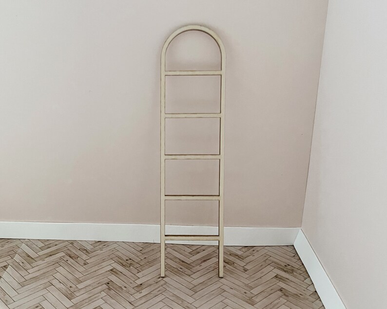 Miniature Blanket Ladder Wood 112 Scale Dollhouse Throw Ladder