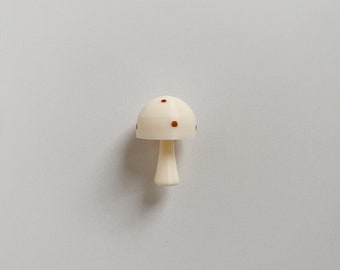 Miniature Mushroom Lamp: Toadstool table lamp for boho dollhouse and nursery decor