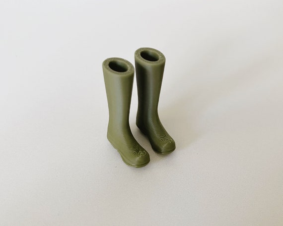 1:12 Miniatur Gummistiefel Für Puppenhaus – 1 Paar, Weiß, Feen-Stil