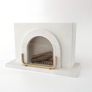Poppenhuishaard: moderne miniatuur open haard op schaal 1:12 voor inrichting en decoratie - Mini-poppenhuismeubels