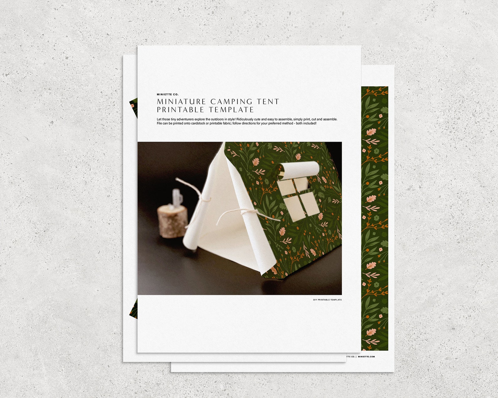 Doll House Accessories DIY Printable Mini Tent Template, Tent for Fairies and Dolls Fairy Garden ...