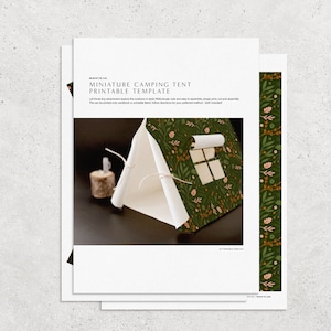 Doll House Accessories DIY Printable Mini Tent Template, Tent for Fairies and Dolls Fairy Garden ...