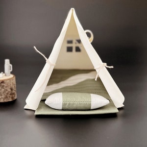 INSTANT DOWNLOAD Printable Dollhouse Camping Tent Template | 1:12 Scale Easy DIY Miniature Craft ...