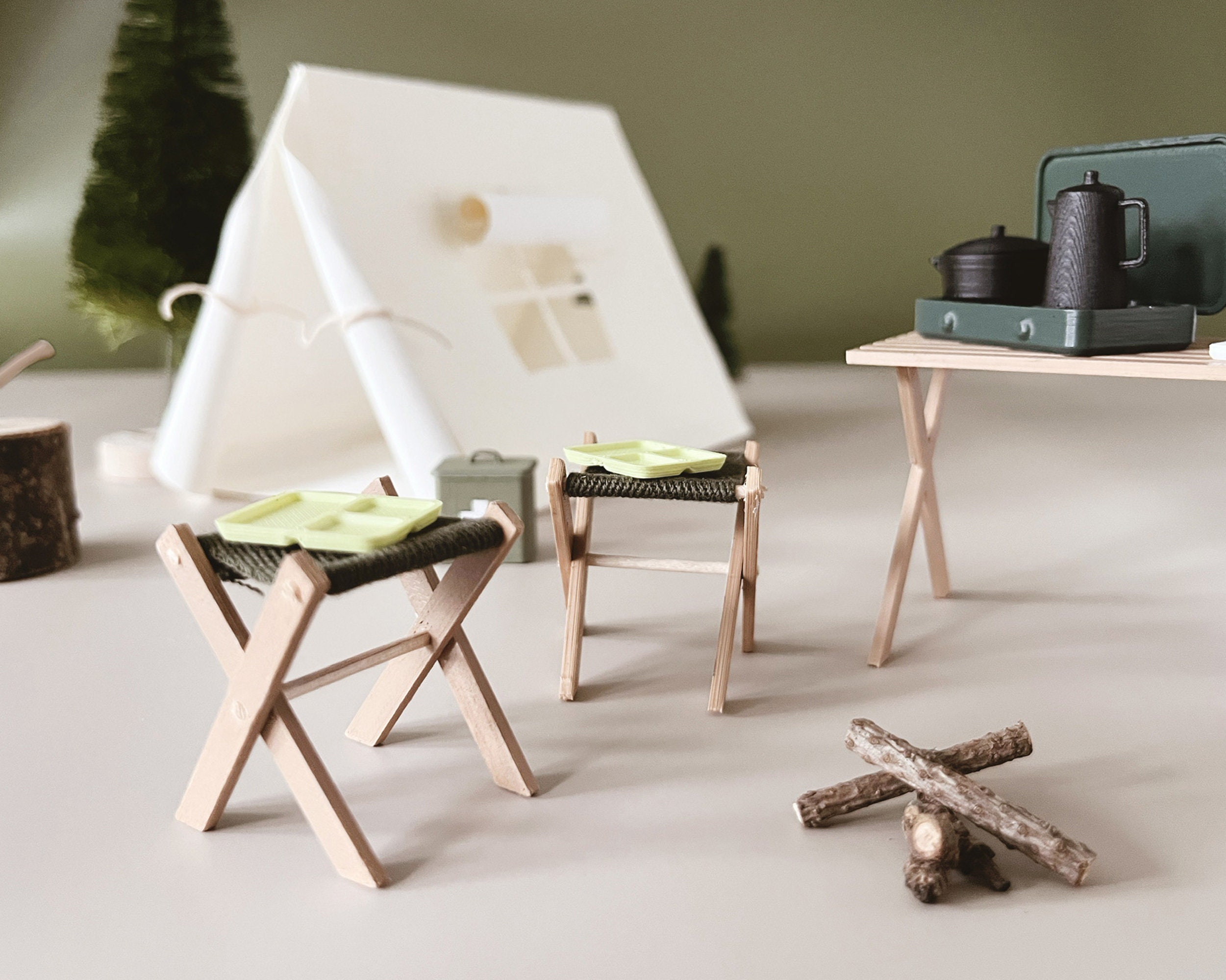 Doll House Accessories DIY Printable Mini Tent Template, Tent for Fairies and Dolls Fairy Garden ...