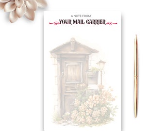 Mail Carrier Notepad  | Vintage Postal Notepad | 50 Sheets Per Pad | Letter Carrier Notepad | Mail carrier Gift