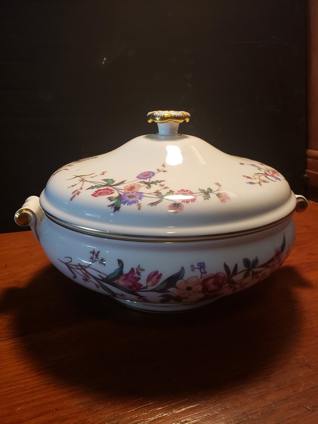 8 Round Covered Serving Bowl Wedgwood Devon Sprays Etsy