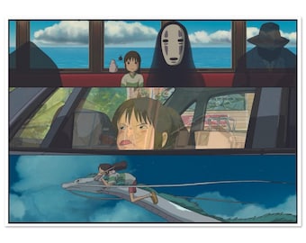 Spirited Away Anime Film Stills Collage Poster