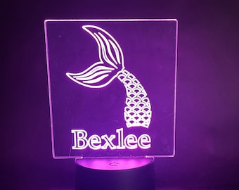 Mermaid Tail Personalized LED Light