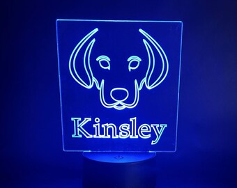 Custom Acrylic LED Night Light - Dogs