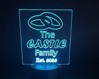 Personalized Family Name LED Night Light