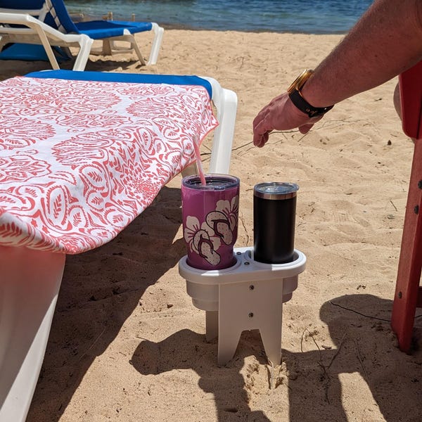 Beach Sand Spike Cup Holder - Travel - Holds Stanley Cups - Beach Camping - Boating *Free Shipping*