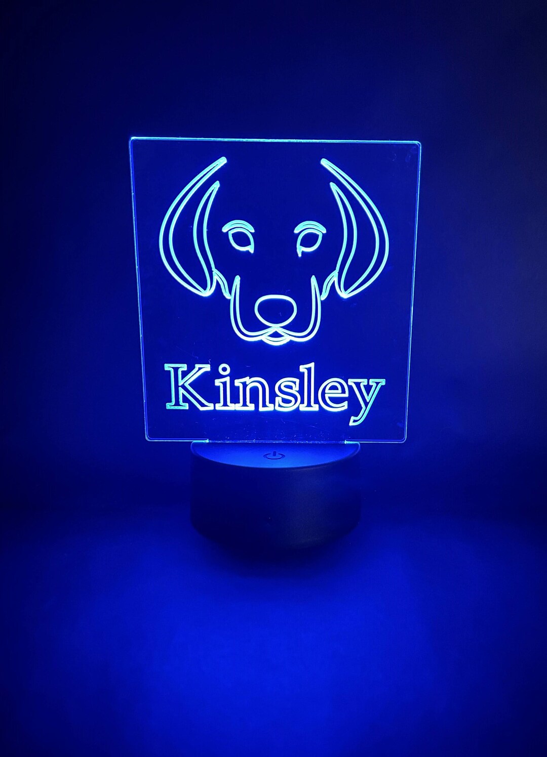 Custom Acrylic LED Night Light Dogs Etsy
