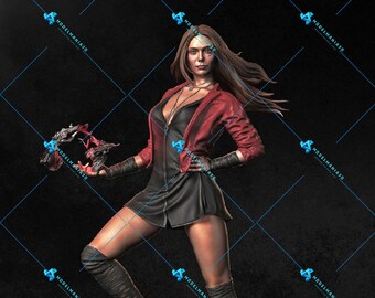 Marvel Avengers Scarlet Witch (Wanda Maximoff) monteringsfigur 3D-stl för utskrift