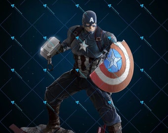 Marvel Avengers Captain America monteringsfigur 3D-stl för utskrift