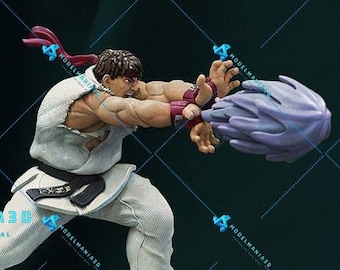 Street Fighter RYU monteringsfigur 3D-stl-fil för utskrift