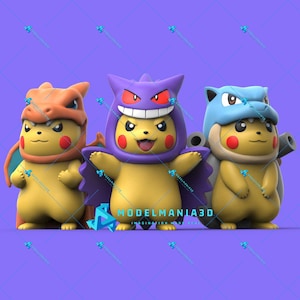 Pokemon Pikachu cosplay 3d stl do druku