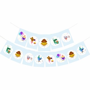 Hey Duggee | Birthday Banner | Reusable | Happy | Norrie | Roly | Tag | Betty | Prints | Children&#39;s Party