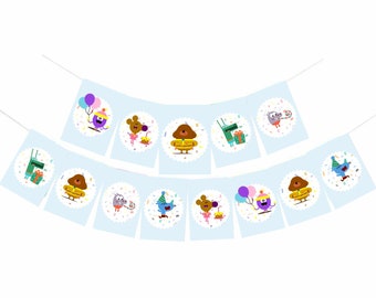Hey Duggee | Birthday Banner | Reusable | Happy | Norrie | Roly | Tag | Betty | Prints | Children's Party