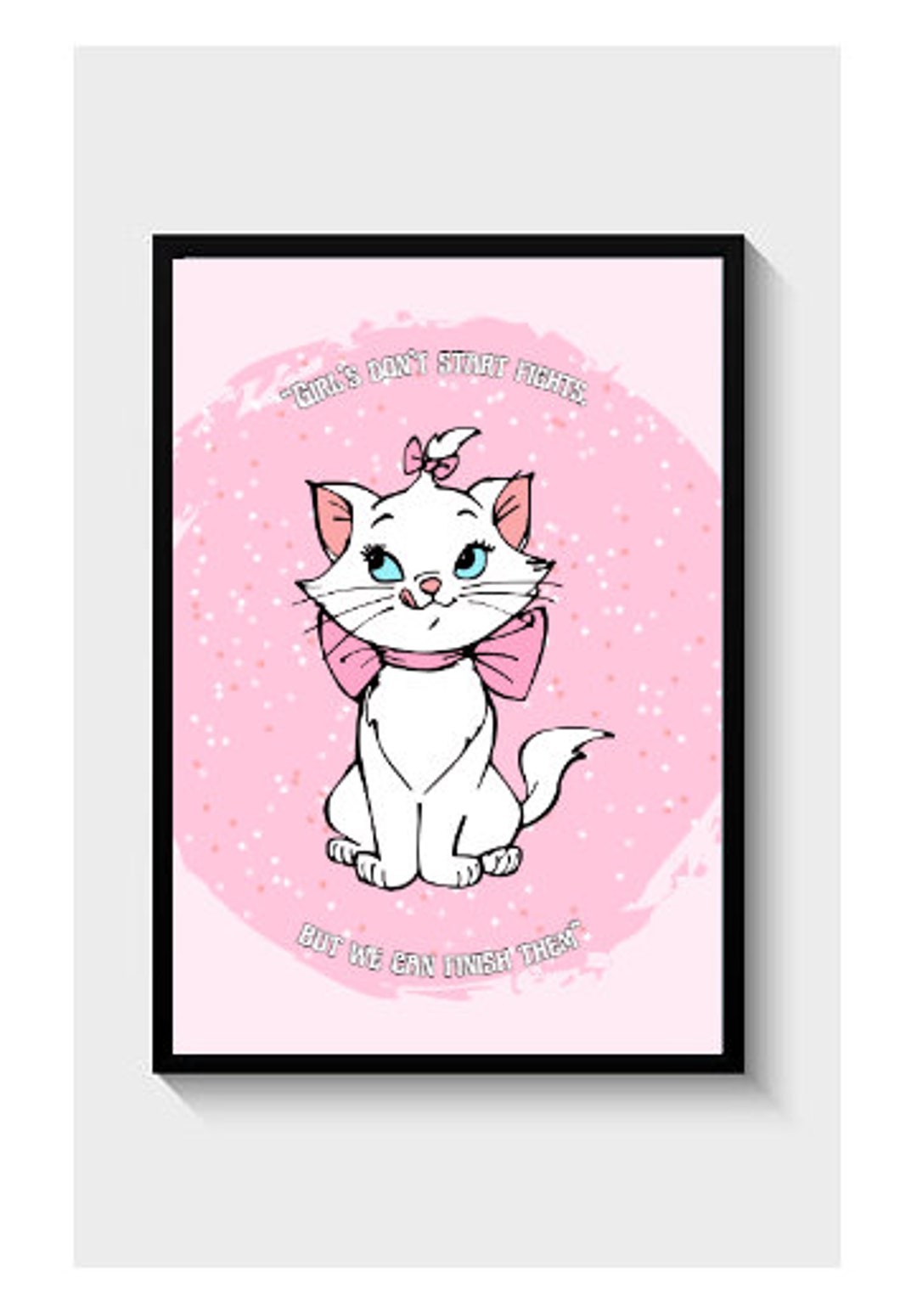 Marie | Aristocats | Print | Cat | Wall Art | Children's Room | Decor ...