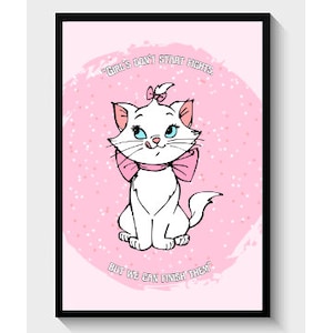 Marie | Aristocats | Print | Cat |  Wall Art | Children&#39;s Room | Decor | Unique | Gift Idea | Present