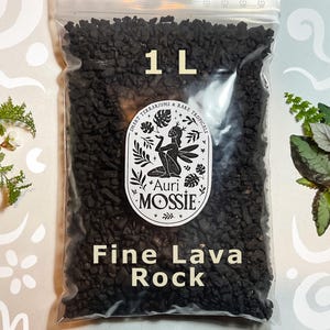 Roccia lavica vulcanica nera fine per piante da appartamento 2-8 mm, additivo per terreno drenante 1 litro