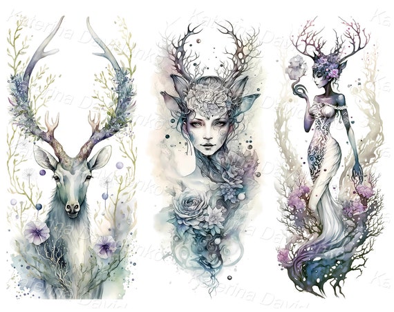 水彩画「鹿」 水彩画 鹿 - メルカリ