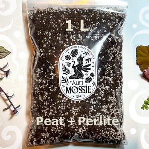 Mistura de turfa e perlita para plantas de interior | Substrato equilibrado para vasos | 1 L