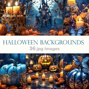 Arrière-plans horizontaux et verticaux d'Halloween. Belles compositions de vacances, illustrations d'Halloween