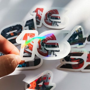 Formula 1 Driver Number Waterproof Sticker Set - Etsy