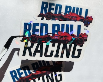 フォーミュラ 1 デュオトーン ホログラフィック 防水ステッカー - F1 レッドブル レーシング - ウォーターボトル、カップ、ラップトップ、ノートブック用ビニール デカール