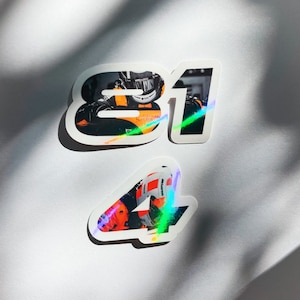 Formula 1 Driver Number Waterproof Sticker Set - Etsy