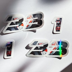 Formula 1 Max Verstappen Driver Number Waterproof Sticker Bundle - 33 1 - Decal for Water Bottle, Cups, Laptop, Notebook