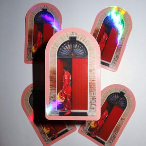 Formula 1 Lewis Hamilton Holographic Waterproof Sticker - Fiorano House - F1 Scuderia Ferrari Decal for Water Bottle, Cups, Laptop, Notebook