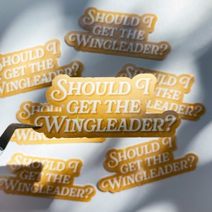 Fourth Wing Iron Flame Holographic Waterproof Sticker - "Should I get the Wingleader" - Xaden Riorson Violet Sorrengail Tairn Sgaeyl Andarna