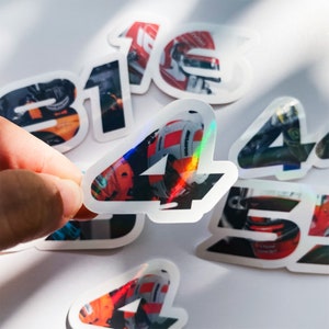 Formula 1 Driver Number Waterproof Sticker Set - Etsy