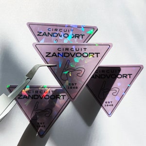 Formel 1 Track Holografisch wasserfester Aufkleber - Zandvoort, Niederlanden - F1 Rennstrecke Aufkleber für Flaschen, Tassen, Laptop