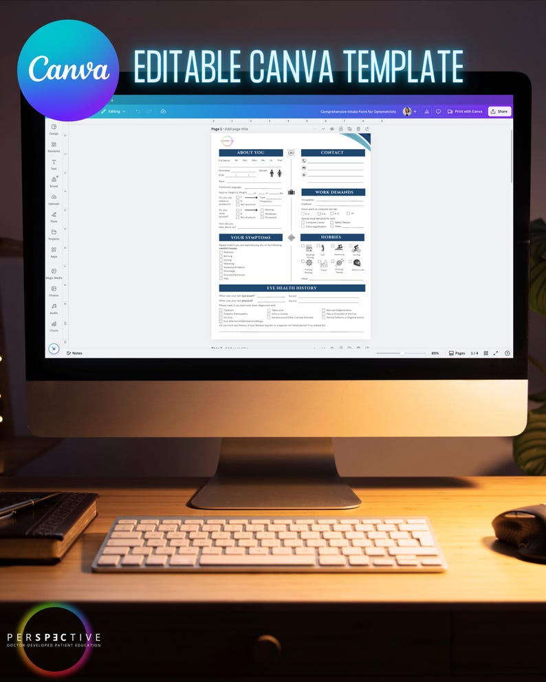 Comprehensive Intake Form for Optometrists - Etsy