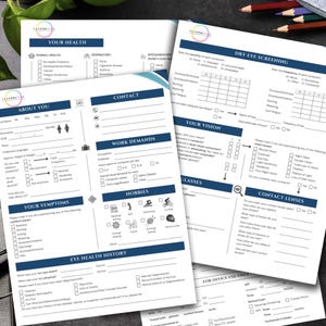Comprehensive Intake Form for Optometrists
