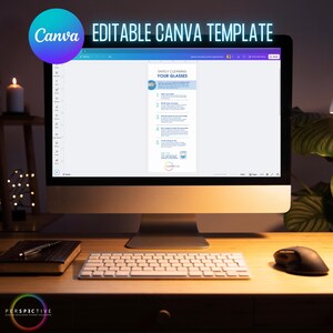 Editable Canva Template - Glasses Care Card for Optometrists/Opticians