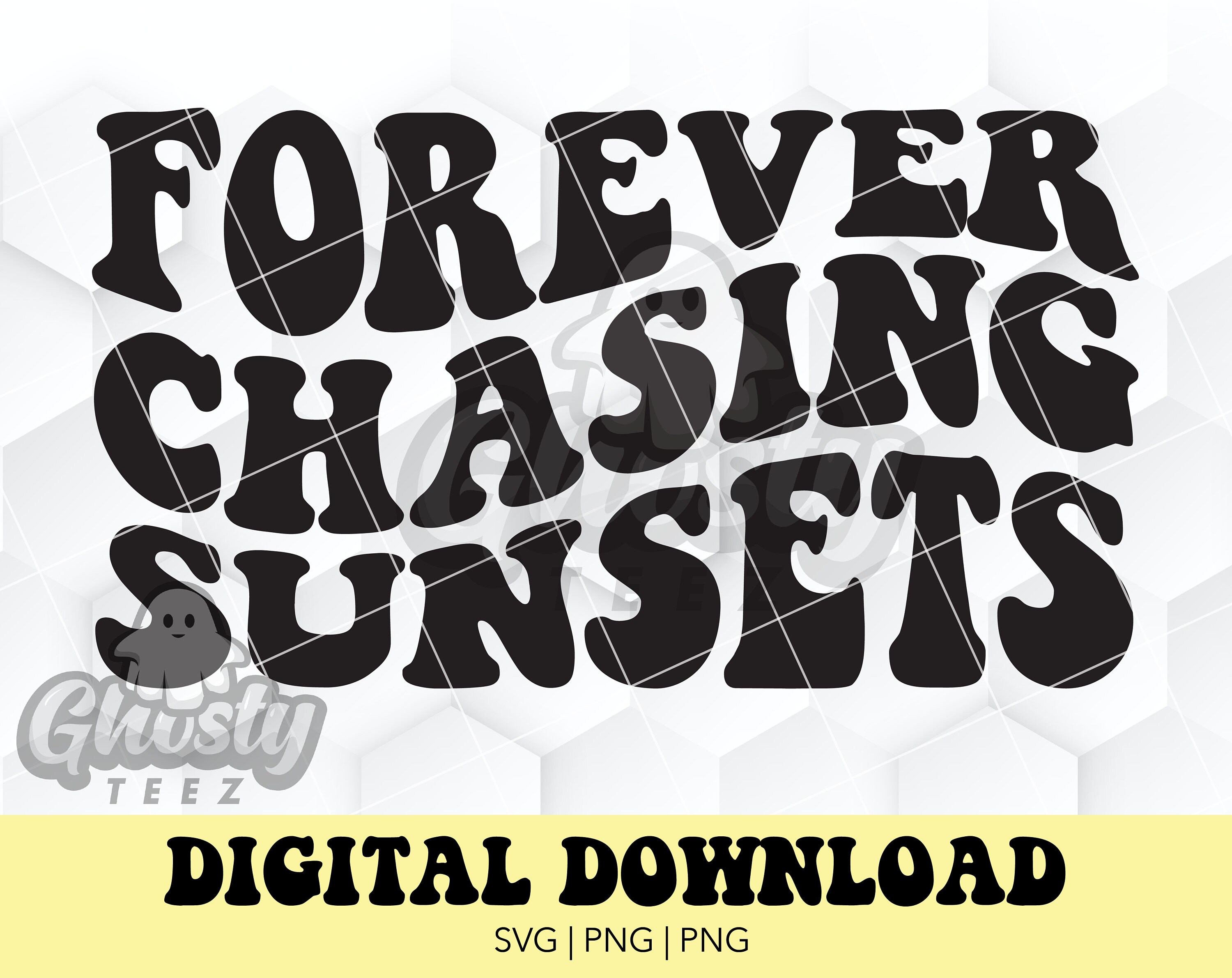 Forever Chasing Sunsets Svg, Vaca Png, Sunsets Pdf, Cutting File for ...