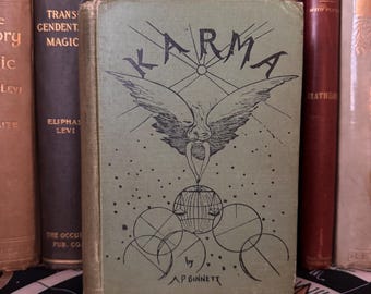 Karma, AP Sinnett 1891 Escaso Ocultismo Oriental Metafísica Nueva Era Espiritualidad Teosofía Misticismo Rosacruz Hermetismo Esoterismo