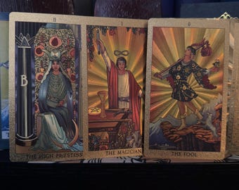 Golden Rider Warte 78 Karte Tarot Deck - Tarotkarten für Anfänger New Age Spiritualität Metaphysik Bücher Okkulte Alchemie Hermetik Astrologie