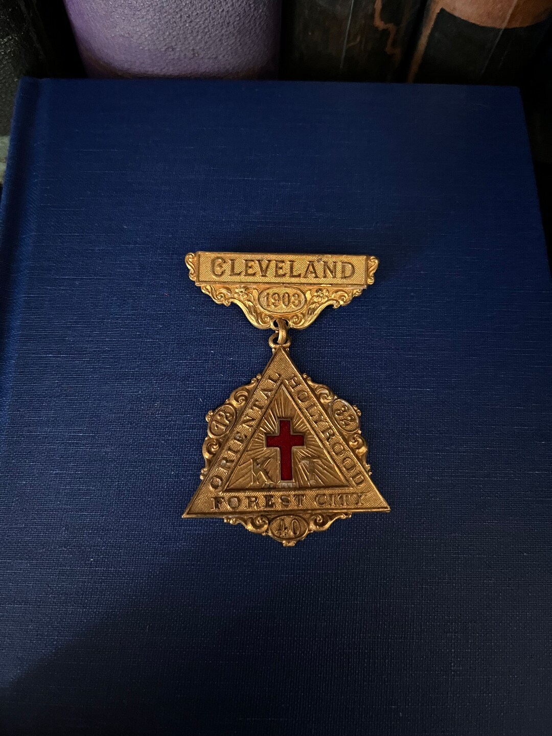 Cleveland Knights Templar Pin 1903 Gold Plated Freemason Etsy