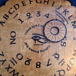Third Eye Concepts Talking Board w Planchette Divination Ouija Superstition Occult Seance New Age Metaphysics Witchcraft Vintage Spiritism